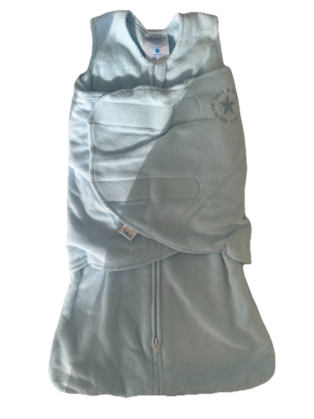 Halo Light Blue Swaddle-to-Sleep Sack
